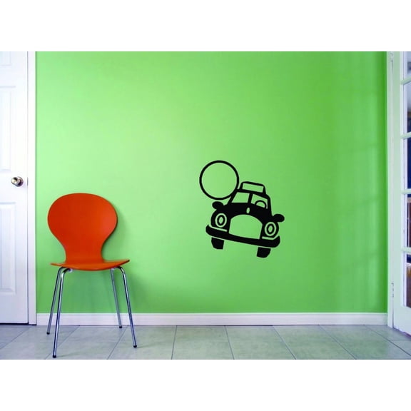 Custom Decals Car Wall Art Size: 12 X 18 Inches Color: Black