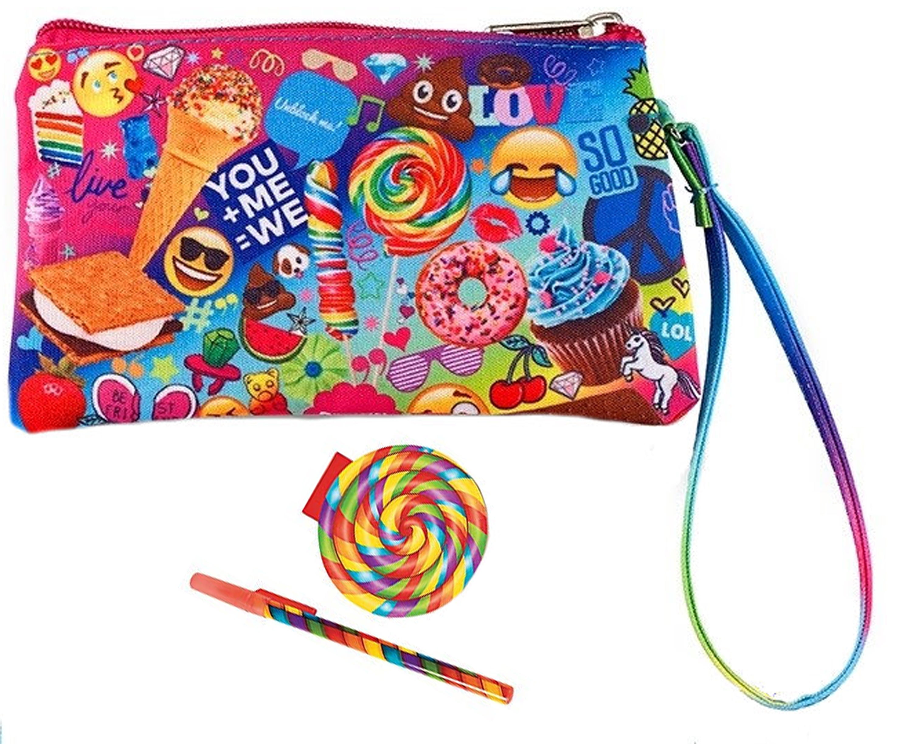 Emojicon and Text Scented Wristet, Pen & Notepad Bundle Set