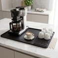 thumbnail image 3 of Silicone Coffee Mat for Countertop, 24”x16” with Dedicated Dish Drying Area, Coffee Bar Mat with Raised Edge, Coffee Maker Mat, Espresso Machine Mat, Coffee Station Mat, Bar Mat for Kitchen Counter, 3 of 6