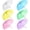 clear 6 colors, variant on Clear Umbrella Bulk,Cute Colorful Transparent Stick Rain Umbrellas Windproof Waterproof with J Hook Handle for Wedding Guests Bride Groom Photography Daily Use Family Friend Gift