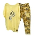 thumbnail image 1 of Hauts à Manches Courtes pour Femmes Ensemble Chemise + Pantalon Imprimé Col Rond Manches Courtes pour Femmes, 1 of 6