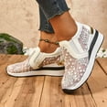 thumbnail image 2 of Mostsola Wedge Sandals for Women Floral Embroidery Mesh Fashion Sneakers Breathable Walking Shoes, 2 of 9
