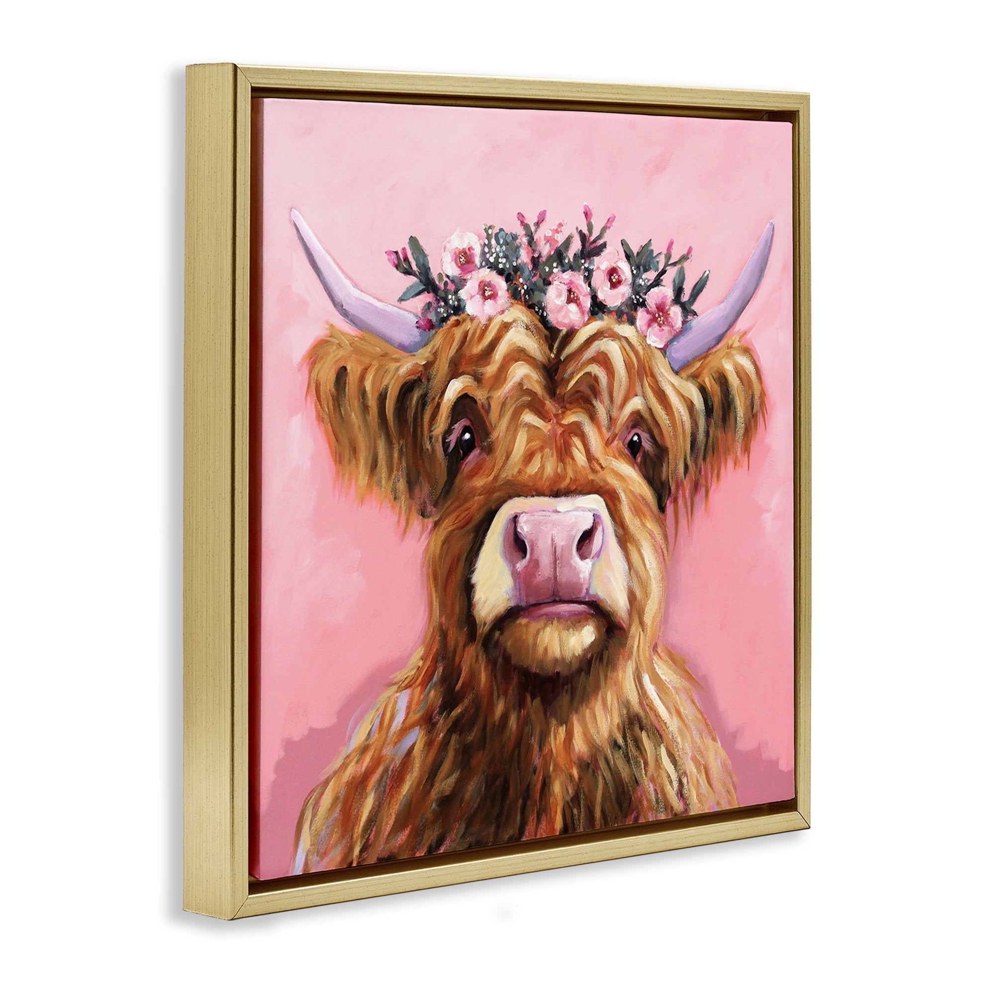 Stupell Industries Grace Of The Glen Gold Framed Floater Canvas Wall Art, design by Lucia Stewart