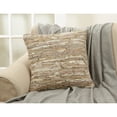 thumbnail image 5 of Saro Lifestyle Leather Chindi Design Down Filled Throw Pillow, 5 of 5