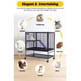 thumbnail image 3 of QinaQin Small Animal Cage, Multi Level Metal Habitat with Ramps, Shelves and Trays for Ferrets, Rabbits or Guinea Pigs, 3 of 8