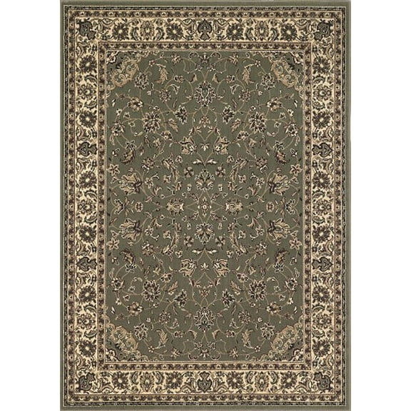 Vitaly Mesopotamia Area Rug 953 Sage Persian Bordered 5' 5" x 7' 7" Rectangle
