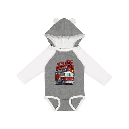 

Inktastic Big Brother Fire Truck Gift Baby Boy Long Sleeve Bodysuit