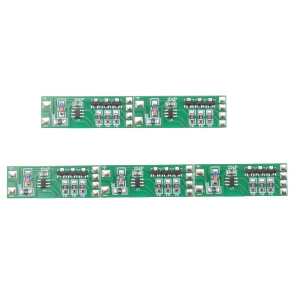 5 Unidades de Módulo Luz LED Intermitente 3-12 V, Par Rojo y Intermitente, Adecuado para Modelo Coche, Bicicleta, Seguridad Vehículo Eléctrico