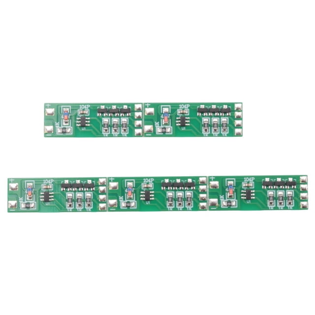 5 Unidades de Módulo Luz LED Intermitente 3-12 V, Par Rojo y Intermitente, Adecuado para Modelo Coche, Bicicleta, Seguridad Vehículo Eléctrico