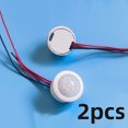 thumbnail image 1 of HLONK 2 Pcs Détecteur de Mouvement PIR Capteur de Mouvement Infrarouge Mini Design Rond pour Éclairage Domestique Intelligent Systèmes de Sécurité Contrôle Automatique Marche/arrêt Installation Facile Faible, 1 of 5