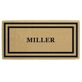 thumbnail image 1 of Thin Double Picture Frame Black 36" x 72" HeavyDuty Coir Doormat - Personalized, 1 of 1