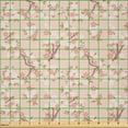 thumbnail image 2 of Ambesonne Cherry Blossom Fabric by the Yard Microfiber, Romantic Trees, 10 Yards, Peach Pink Yellow, 2 of 2