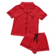 thumbnail image 5 of MEZZALL Women's 2 Piece Pajama Set Short Sleeve Button Down Tops With Shorts Sleepwear with Heart Printed Pocket Summer Loungewear Stylish Pjs, 5 of 6