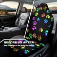 thumbnail image 3 of Uorisanigo Colorful Dog Paw Car Seat Covers Anti Slip Car Seat Covers Front Seats Only Easy to Install and Clean Removable Automotive Accessories Universal Fit for Most Vehicle, 3 of 7