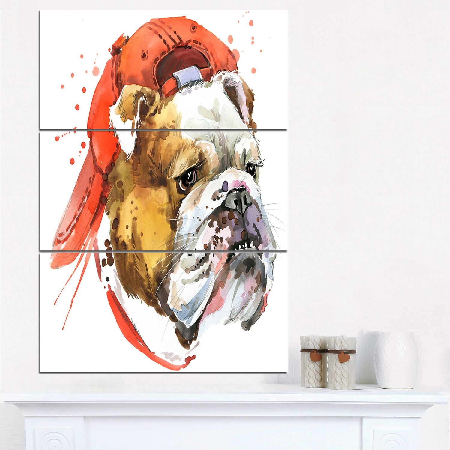 Design Art Bulldog Illustration Art Canvas Print