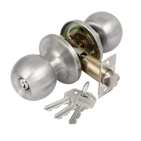 Bathroom Bedroom Stainless Steel Round Knob Lock for 35mm-45mm ...
