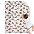 thumbnail image 2 of Football Bow White Pattern Soft Sherpa Fleece Throw Blanket, Warm Cozy Plush Blanket for Sofa Bed Couch, All Season, 30"x40", 2 of 5