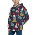 thumbnail image 2 of Lsque Gnome With Mushroom Patten Youth Hoodie Sweatshirt Pullover with Kangaroo Pocket Boys and Girls Hoodie Warm Hoodie for Kids-Medium, 2 of 6