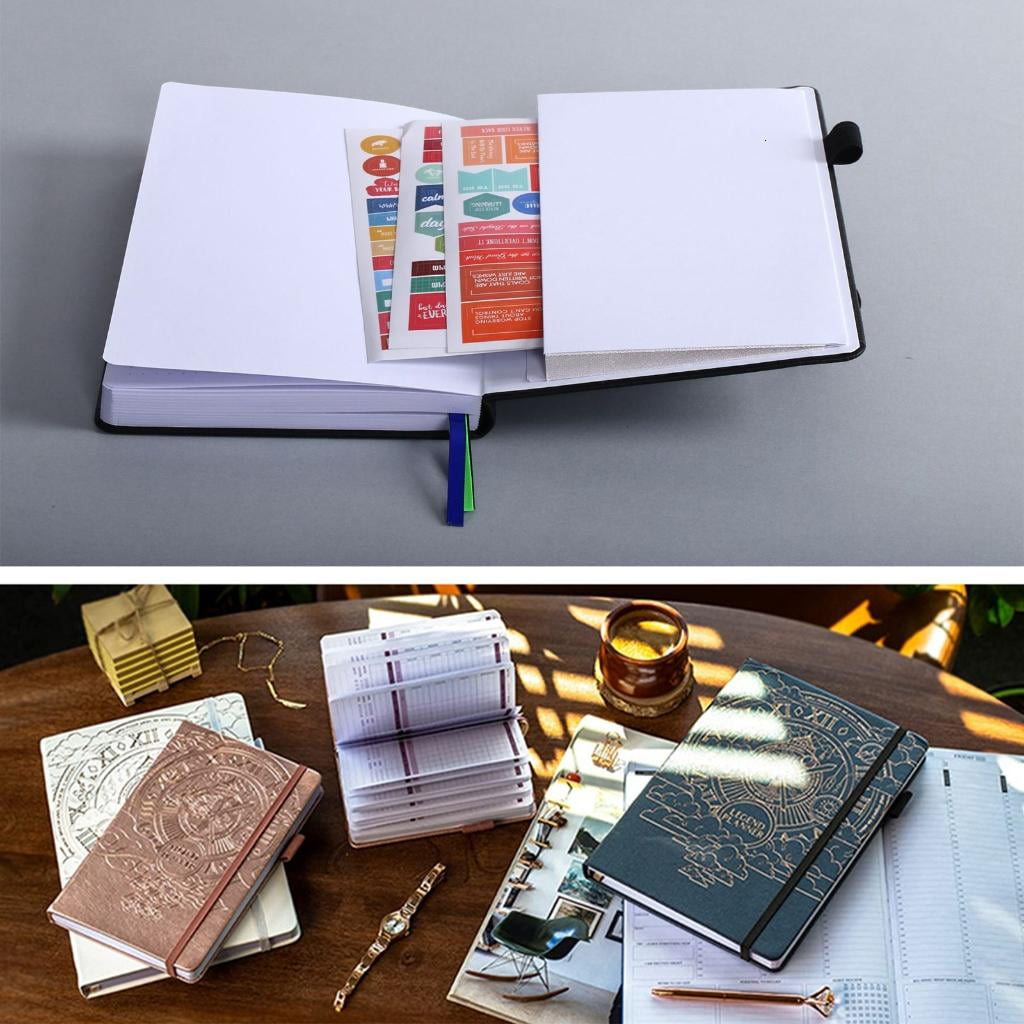 Academic Planner Notepads Leather Notebook Weekly Monthly Planner Appointment Diary Journal Notebook, 120gsm, 200 Page