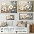 thumbnail image 4 of Designart "Golden Floral Transition" Seasonal Flowers Floater Framed Canvas Art Print, 4 of 5