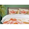 thumbnail image 4 of Ambesonne Rose Duvet Cover Sets, Abstract Grunge, 2-King, Khaki Orange Pink, 4 of 7