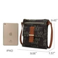 thumbnail image 6 of MKF Collection Jeni women’s Crossbody Bag, Signature Vegan Leather Shoulder bag Handbag Purse by Mia K. - Brown, 6 of 6