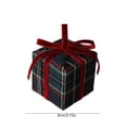 thumbnail image 2 of Fabric Wrapped Box Decoration for Holiday Tree, Wreath, Mantel, Black, 2 of 5
