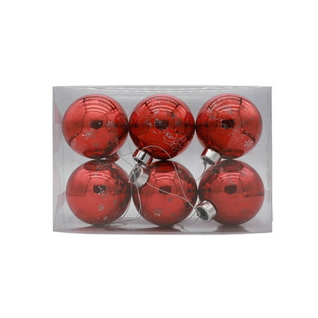 

Decor Store 1 Box Eye-catching Christmas Balls Pendant Anti-aging Plastic Festive Ambience Balls Pendants Party Supplies