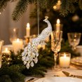 thumbnail image 4 of Lypsnake Clear Acrylic Sequins Christmas Ornaments,Transparent Peacock Shape Xmas Tree Decor,Reflective Animal Figurine for Christmas Tree Window Decor, 4 of 6