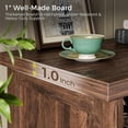 thumbnail image 6 of Casaottima TV Stand for 65 Inch TV, Farmhouse Entertainment Center with Power Outlet & LED Light and Storage Cabinets, Console Table and Media Furniture for Living Room Bedroom, Walnut, 6 of 16