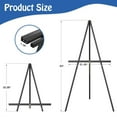 thumbnail image 3 of Wooden Art Easel Stand - 63" Portable Tripod Wood Artist Easel - Adjustable Floor Poster Stand for Painting, Display Show, Wedding - Black, 3 of 7