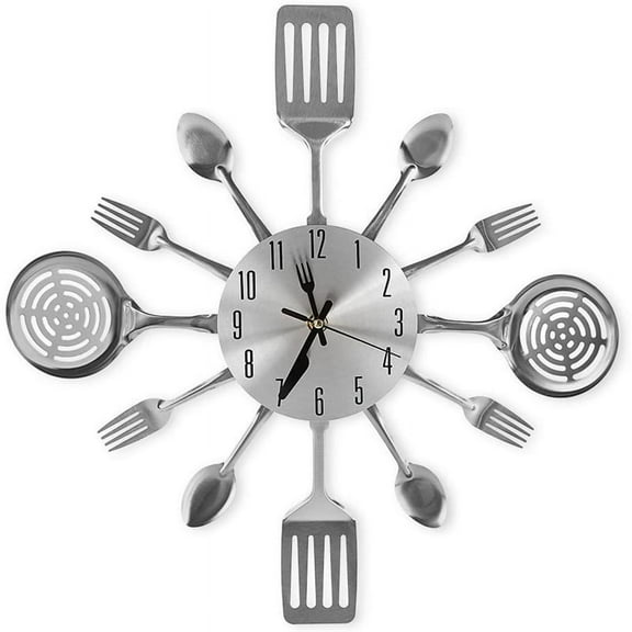 2024 TOP! Large Kitchen Wall Clocks with Spoons and Forks, Decor Nice Gifts,Wall Clock Tableware