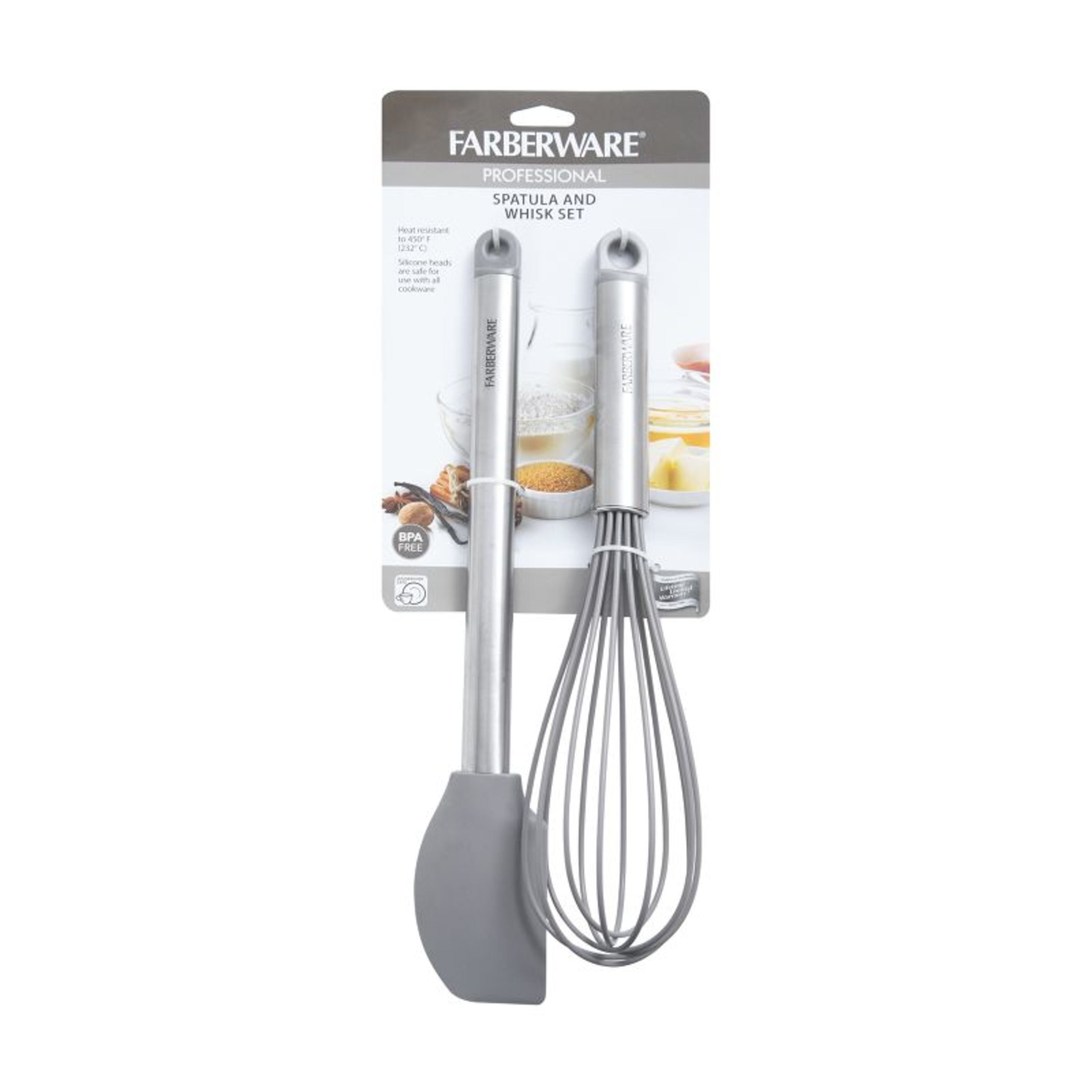 Farberware Professional Stainless Steel Soft Whisk, 12.2-Inch, Gray