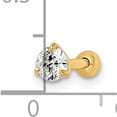 thumbnail image 2 of 14K Yellow Gold Round Cz Labret Stud (13.09 X 4.24) Made In Vietnam bd186, 2 of 5