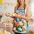 thumbnail image 4 of Cheapark Easter-Themed Kitchen Apron with Rabbit Egg Print for Cooking Baking Holiday Parties, 4 of 6