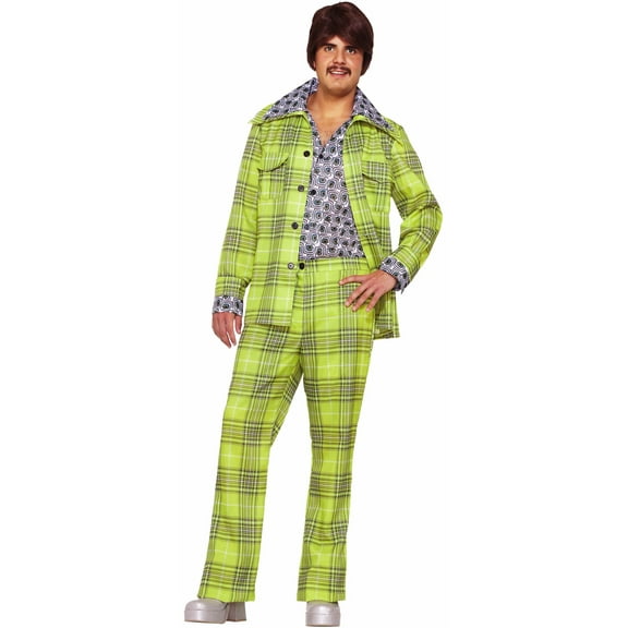 Forum Men's 70's Plaid Leisure Suit Costume - One Size Fits Most