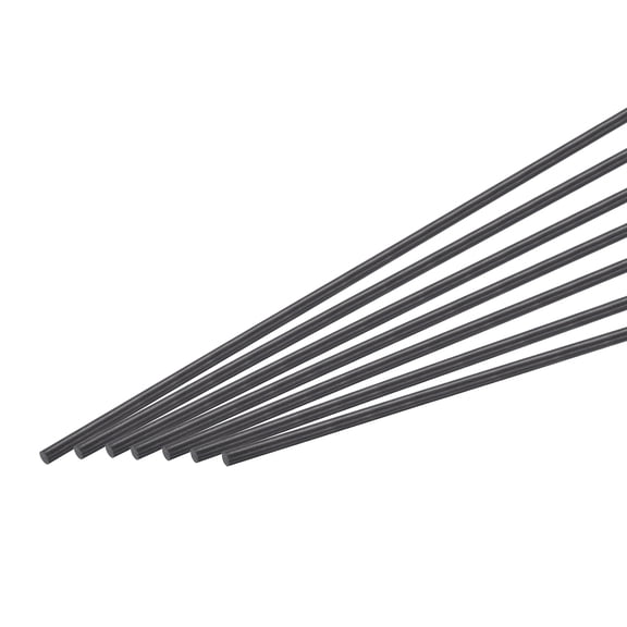 Carbon Fiber Rod Pole, 5mm x 300mm for RC Car Plane DIY Tool Wing Tube Quadcopter Arm, Pack of 7