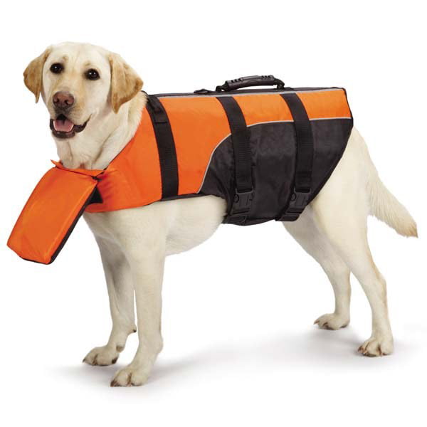 Dog Deluxe Pillow Pet Preserver Life Jacket Safety Vest Water Play Guardian Gear 