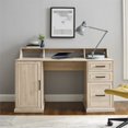 thumbnail image 3 of Gavin 58" 3-Drawers Computer Desk with Hutch in Birch, 3 of 5