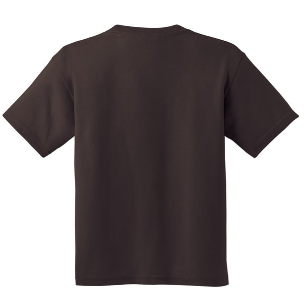 Gildan - Camiseta básica de manga corta Unisex con algodón grueso Niños Niñas - Verano/Calor (Paquete de 2) (Verde oscuro)