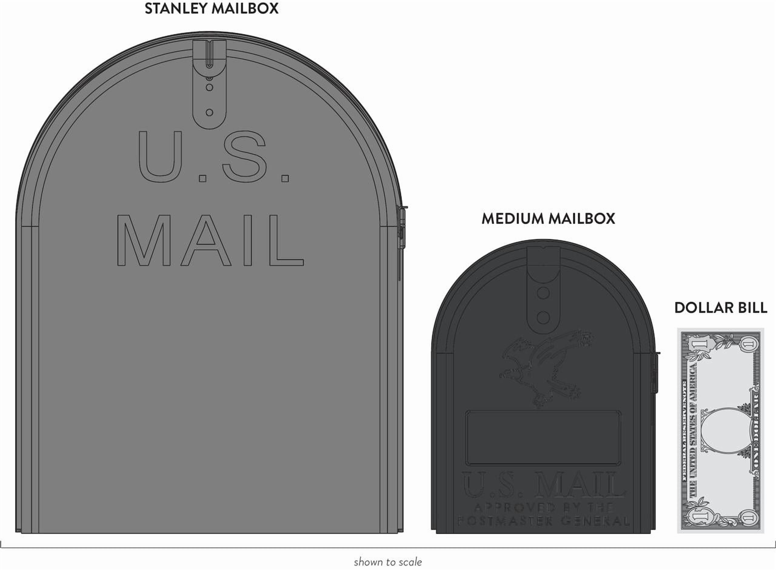 ARCHITECTURAL MAILBOXES STANLEY GALVANIZED STEEL, EXTRA LARGE, POST-MOUNT MAILBOX IN BLACK