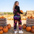 thumbnail image 7 of JULMCOMO Halloween Jumpsuits for Women Jack O' Lantern Print Spaghetti Strap Sleeveless Casual Jumpsuits Party Costume Holiday Overalls Saffron 2XL, 7 of 7