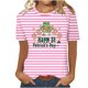 thumbnail image 1 of Camisetas Casuales de Mujer Nueva Moda Impresa Cuello Tripulado Manga Corta, Top Ligero para Diario Y Fiesta, 1 of 4