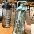 thumbnail image 4 of With Straw Fitness Cup Water Bottle For Home Outdoor Plastic Large-Capacity Transparent 2000ml, 4 of 20