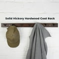 thumbnail image 7 of CONSDAN Coat Rack Wall Mount, USA Grown Hickory Coat Hooks with 6 Hooks, Wooden Coat Hanger Wall Mount for Hanging Coats, Jacket, Clothes, Hat, Dark Walnut, 7 of 7