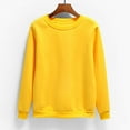 thumbnail image 2 of Clearance! Yajing Crewneck Sweatshirts Women Sweatshirt for Women Pullover Plain Versatile Sweatshirt Without Hood Large Sizes Basic Casual Crew Neck Jumper Xl Yellow, 2 of 5
