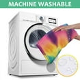 thumbnail image 6 of Colorful Rainbow Tie Dye Spiral Pattern Square Tablecloth,Waterproof Square Table Cover,Wipeable Spillproof Washable Table Cover for Home Kitchen Party Decor 42"X42"(107x107cm), 6 of 6