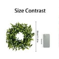 thumbnail image 7 of 12 Inch Large Greenery Wreath for Front Door, Artificial Green Leaves Spring Summer Door Wreaths, Boxwood Wreath Hanging Garland for Indoor Outdoor Farmhouse Home Wall Window Wedding Decor All Season, 7 of 7