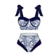 thumbnail image 3 of Traje de baño para mujer, bikini de una pieza con cordones y estampado del Día de la Independencia, falda larga, conjuntos de dos piezas, trajes de baño para mujer, 3 of 4