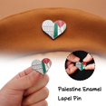 thumbnail image 4 of SGACAI QINGZE Pin de solapa esmaltado de Palestina Pin de bandera de Palestina Insignia de bandera nacional palestina de aleación Broche en forma de corazón Pin de cuello Vestido Chaqueta Mochila D, 4 of 7